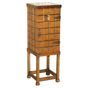 ANTIQUE EDWARDIAN STICKLEY BROTHERS COPPER CELLARETTE DRINKS SMOKING CABINET - Picture 1 of 18