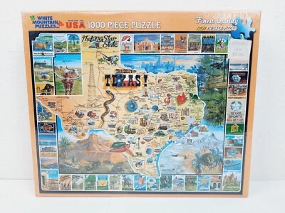 Best Of Texas 1000 Piece Jigsaw Puzzle 2009, White Mountain Puzzles, New Sealed - Image 1 of 4