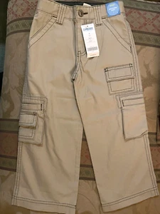NEW Gymboree BOYS - SZ 4 - BEIGE Tan CARGO PANTS - Jeans - ADJUSTABLE WAIST -NWT - Picture 1 of 10