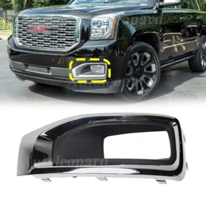 For GMC Yukon XL 15-20 Pessenger Side Fog Light Cover Frame Bracket Chrome Trim - Picture 1 of 7