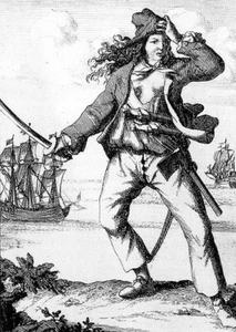 Mary Read, weibliches Piraten-Notizkartenset. Vintage 18c s/w Buch Illustrationen - Bild 1 von 4