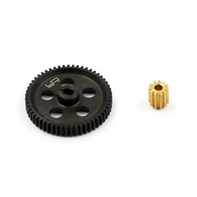 NEW Yeah Racing AXSC-074 Steel 55T Spur Gear with 11T Pinion : Axial SCX24 - Image 1 of 2