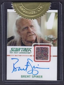 STAR TREK TNG HEROES & VILLAINS AUTOGRAPH COSTUM CARD BRENT SPINER AS DR. SOONG - Bild 1 von 2