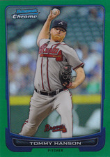 2012 (BRAVES) Bowman Chrome Green Refractors #176 Tommy Hanson