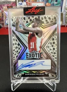 2022 Leaf Exotic Dominique Wilkins 2/2 Auto Atlanta Hawks Cheetah SP - Picture 1 of 2