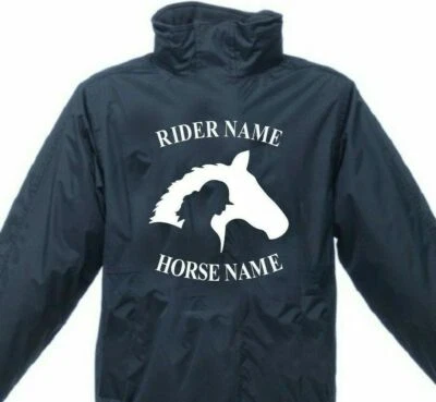 REGATTA PROFESSIONAL PERSONALISIERTE WASSERDICHTE JACKE PFERDE GESICHT MÄDCHEN RITTERDRESSUR UNISEX MANTEL