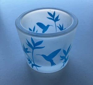 Heavy Frosted Glass Candle Holder Votive CANDLE HEAVY Decorative FROSTED GLASS - Picture 1 of 15