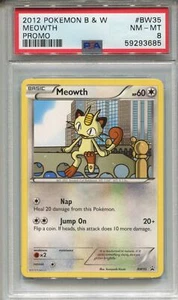 Pokemon Black & White Black Star Promo BW35 Meowth PSA 8 - Bild 1 von 2