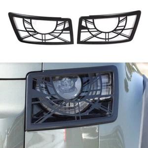 Front Headlight Lamp 2020-2023 Black Steel Protect Cover For Land Rover Defender - Picture 1 of 7