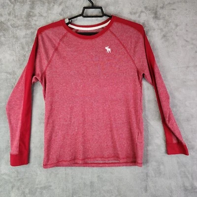 Camisa de manga larga Abercrombie roja para niños cuello redondo talla 15/16 Foto 1 de 4