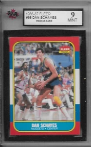 1986-87 FLEER BASKETBALL RC Dan Schayes #98 KSA 9 MINT Denver Nuggets - Picture 1 of 2