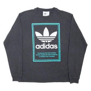 ADIDAS Mens T-Shirt Black Long Sleeve S - Picture 1 of 6