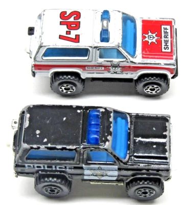 Matchbox Police Trucks 1983 4x4 Lot of 2 Chevy Blazers SP-7 Sheriff Vtg Loose - Image 1 of 4