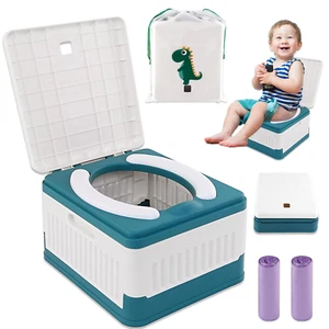 Portable Potty for Toddler Travel, Foldable Travel Potty Training Toilet Seat fo - Picture 1 of 6