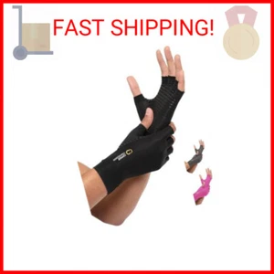 Copper Compression Arthritis Gloves | Fingerless Arthritis Carpal Tunnel Pain Re - Picture 1 of 2