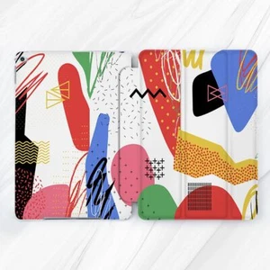 Colorful Shapes Abstract Art Case For iPad 10.2 Air 3 4 5 Pro 9.7 11 12.9 Mini - Picture 1 of 6