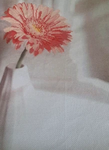 Quadro 5D punto croce rifinito senza cornice bianco vaso fiori regalo - Foto 1 di 2