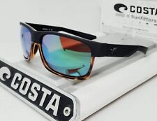 COSTA DEL MAR black-tortoise/green mirror HALF MOON polarized 580G sunglasses