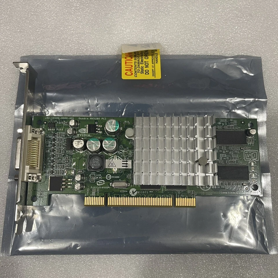 Nvidia Quadro NVS280 NVS 280 PCI 64MB DMS59 Dual VGA Regular Profile Video Card - Image 1 of 3