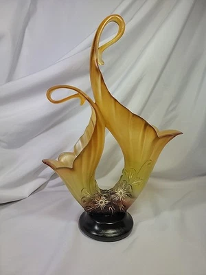 Jarrón de mesa centro de mesa Pearl Illusion grande vintage mediados de siglo Foto 1 de 4