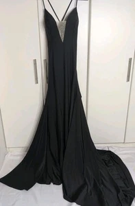 Camille La Vie Damen schwarz Schnürung hinten elegant Abendkleid Kleid Größe 8 - Bild 1 von 8