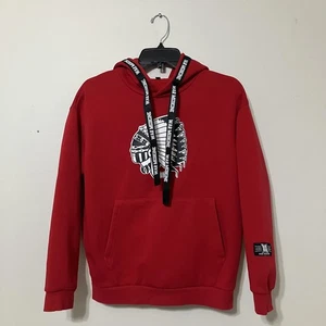 Red Men's War Medicine Hoodie Graphic Hoodie Pullover Kangaroo Pocket Size Small - Picture 1 of 5
