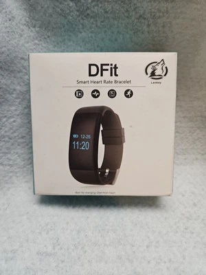 White DFit Smart Bluetooth Heart Rate Waterproof Touch Key Wristband Health Watc - Image 1 of 2