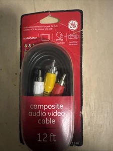 GE General Electric Composite Audio Video Kabel 6 Fuß Modell # 33216 neu versiegelt - Bild 1 von 3