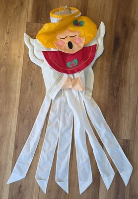 "Ángel Windsport vintage Windsock 40"" decoración de patio exterior de Navidad años 90" Foto 1 de 4