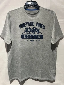 Vineyard Vines Men’s Performance Short Sleeve Soccer T-Shirt Sz XL Gray - Picture 1 of 6