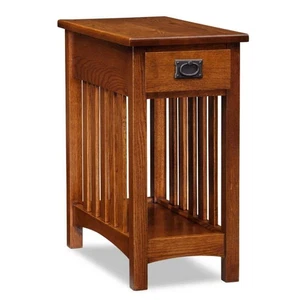 Leick Home 12 in. W x 22.5 in. D Mission Impeccable Medium Oak Rectangle Wood - Picture 1 of 10