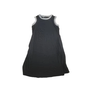 Merokeety Sleeveless Black W Stripes For DesignPockets Knee Length Dress S - Picture 1 of 4