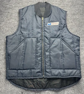 Vintage USPS Postal Service Insulated Work Vest Size Large Made in USA - Picture 1 of 8