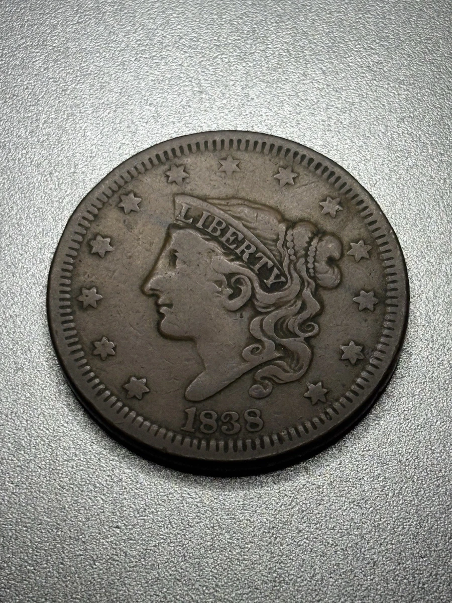 コロネットヘッドラージ セント銅貨 1838 1838 1C MS | Coin Explorer