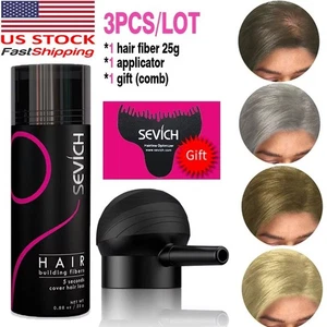 Sevich Keratin Hair Building Fibers Powders Spray Applicator Hair Loss Regrowth - Picture 1 of 22