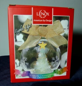 LENOX Weihnachten WUNDERKUGEL BAUM beleuchtet bunt Glaskugel Ornament - Bild 1 von 4