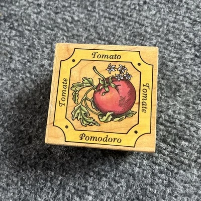 Tomato Label Rubber Stamp Vintage All Night Media 991F  - Image 1 of 4