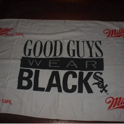 Toalla de playa de colección Chicago White Sox MLB vintage años 90’s/Good Guys Wear negra/SGA  Foto 1 de 4