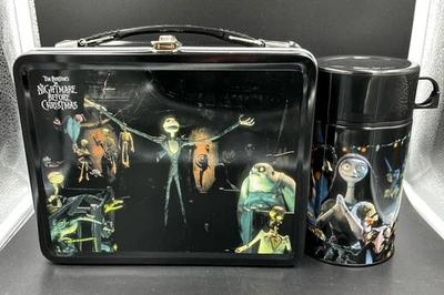 Tim Burton's The Nightmare Before Christmas Metal Lunchbox Set NECA New Unused - Image 1 of 4