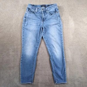 Lucky Brand Ava Skinny Ankle Jeans Damen 8 x 29 blau Denim mittlerer Bund ausgefranster Saum - Bild 1 von 14