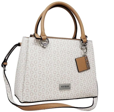 NUEVO ADIVINAR Para mujeres Menville Logo Cartera Bandolera Hobo Bolso de Mano Cartera - Blanco Mul Foto 1 de 4