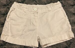 Girls Cyrillus French Brand White Cotton Shorts Size 6 Very Good Condition