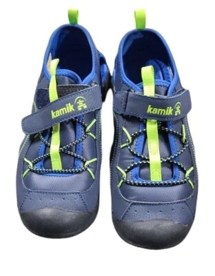 Sandálias esportivas masculinas impermeáveis Kamik Electro2 tamanho EUA 5 UE 37 azul verde em excelente estado usado - Imagem 1 de 3