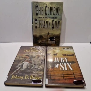 Mixed Western Novel Lot x3 Hardcover Dave P. Fisher Johnny D. Boggs Aaron Latham - Picture 1 of 24