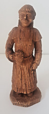 FRIAR Hand Carved Wood Sculpture with Beer Mug Unmarked Very Detailed