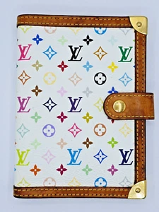 Louis Vuitton Blanco Takashi Murakami Multicolor Monograma Cuero Agenda Pasaporte - Imagen 1 de 24