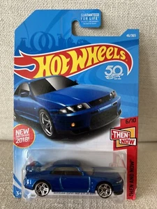 Hot Wheels Nissan Skyline GTR R33 blue Then And Now 2018 1/64 - Picture 1 of 5