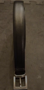 Women's Lg Country Road Black Leather Belt Made In Italy - Picture 1 of 11