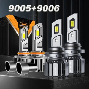 AUXBEAM 9005 9006 LED Headlight Super Bright Bulbs 6500K 25000LM High/Low Beam - Picture 1 of 12
