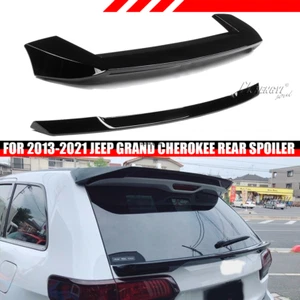 For 2013-2021 Jeep Grand Cherokee R Style Rear Roof Spoiler + Tail Gate Mid Wing - Picture 1 of 18